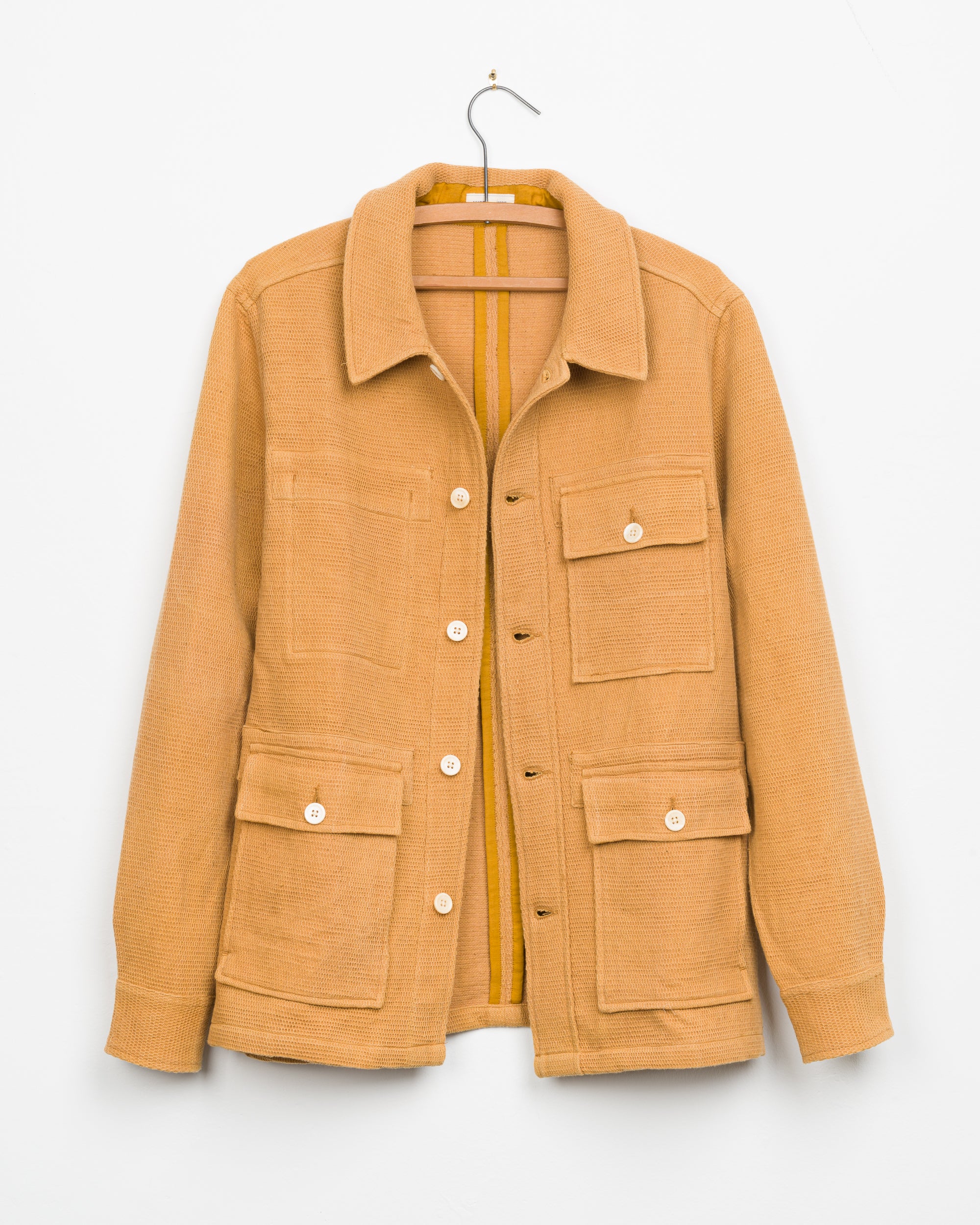 Akash Chore Coat in Mustard Honeycomb